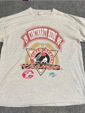 Vintage Cincinnati Reds Baseball Shirt, Cincinnati Reds 1990 World Series Shirt